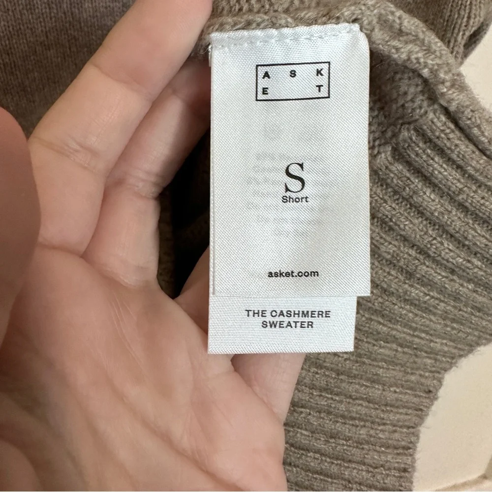 AskET Cashmere Sweater In Light Brown Small Short - Picture 4 of 8